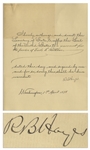 Rutherford B. Hayes Pardon Signed as President Dated 1 April 1878